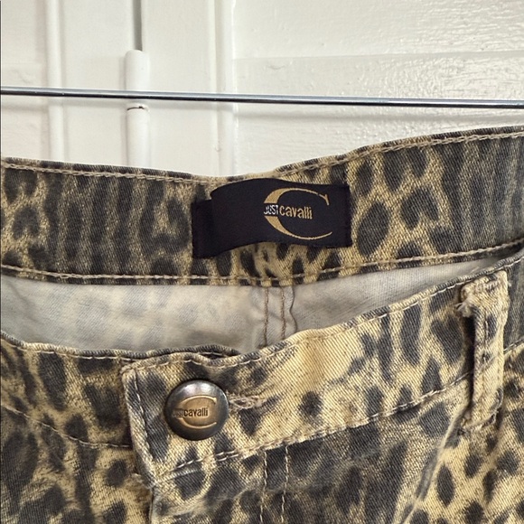 Roberto Cavalli Just Cavalli leopard Print Straight Leg Pants size L/XL - Picture 3 of 8